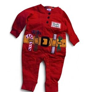 Festive Red Santa's Helper Kids Footie